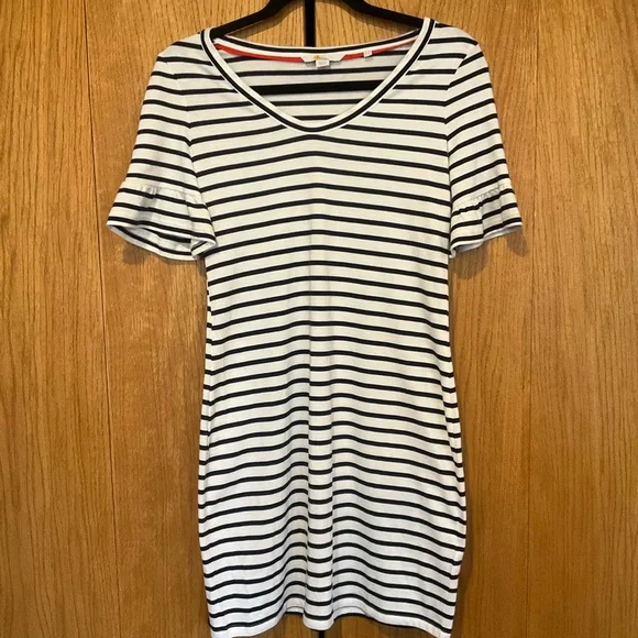Boden Navy Striped T-Shirt Dress - Picture 2 of 7